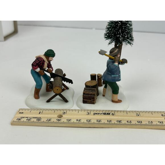 Department 56 Heritage Village Lumberjacks Set of 2 Figures w/ Box 56590 - Picture 15 of 16
